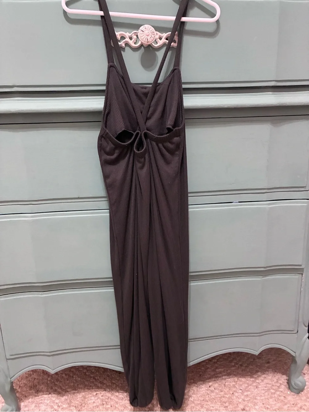 Kate Quinn Black Ribbed Jumpsuit